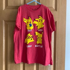 Pokémon youth medium red shirt with pikachu